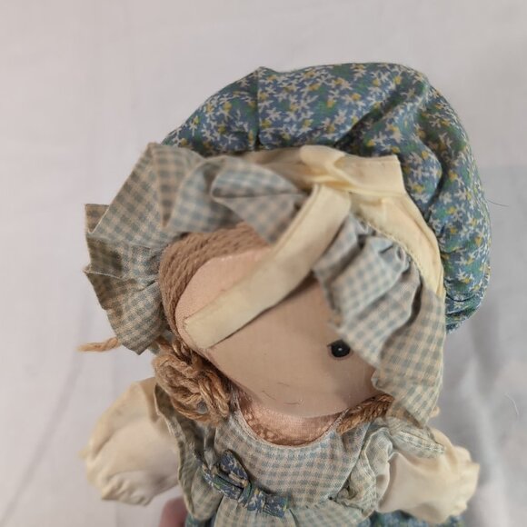 Holly Hobbie Knickerbocker American Greetings Blue Dress Plush Rag Doll Vintage - Picture 2 of 13
